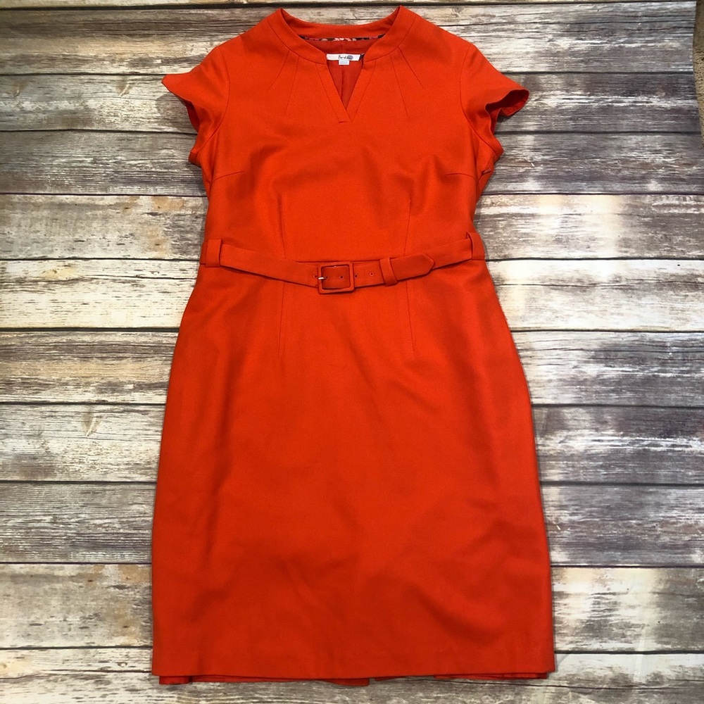 Boden women’s orange wool blend dress